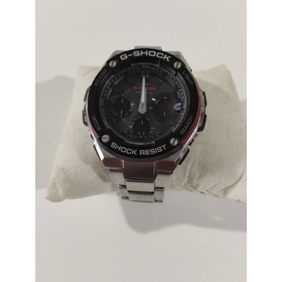 CASIO G-SHOCK GST-W1000D 5445 Solar Black Silver SS Round Ana-Digi 52mm Mens 832 - Picture 9 of 16